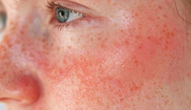 Mujer con dermatitis atópica facial